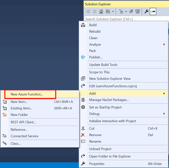 Creating Azure Functions In Visual Studio 2017 - HTTP Triggered Azure Functions