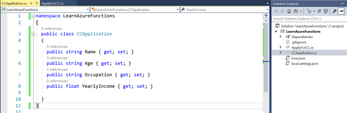 Creating Azure Functions In Visual Studio 2017 - HTTP Triggered Azure Functions