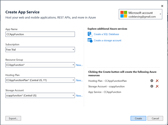 Creating Azure Functions In Visual Studio 2017 - HTTP Triggered Azure Functions