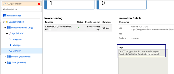 Creating Azure Functions In Visual Studio 2017 - HTTP Triggered Azure Functions