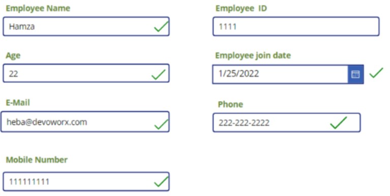 User input validation