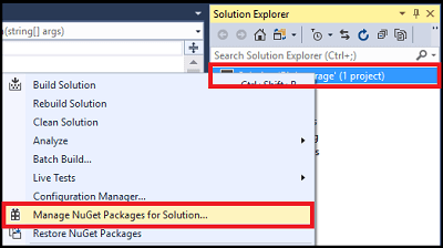 Creating Blob Storage Using Visual Studio