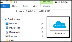 Creating Blob Storage Using Visual Studio