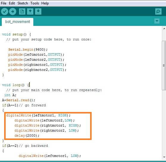 Simple Robotic Movement using Arduino