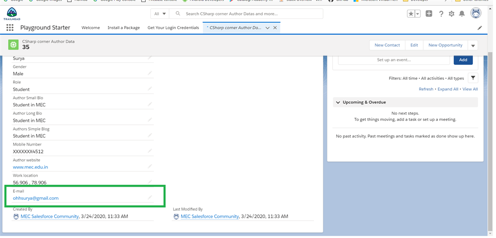 Creating Email Field Data Type In Salesforce Object