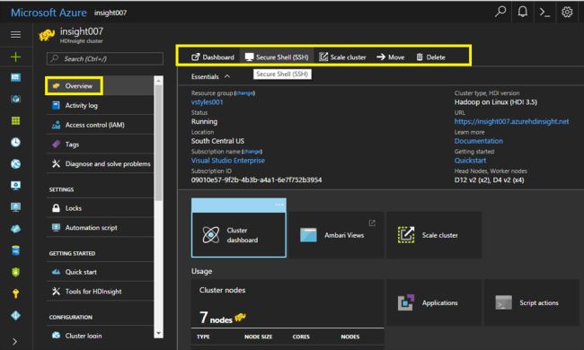 HDInsight cluster