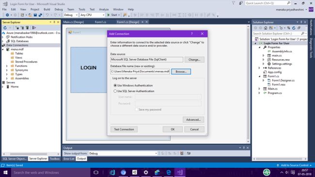 visual studio 2017 sql server windows authentication visual studio 2017 sql server windows authentication