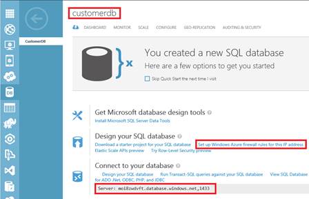 display connection string,