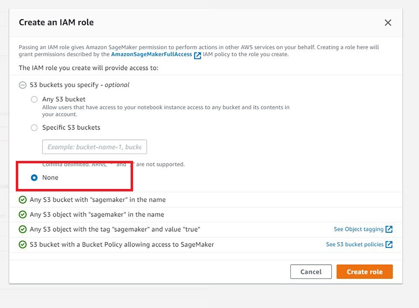 Creating Notebook Instance in Amazon SageMaker