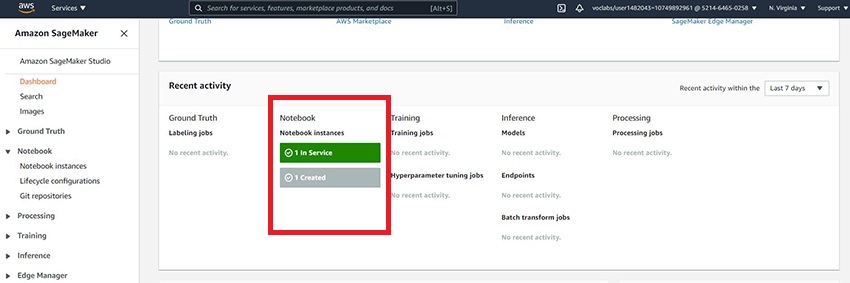 Creating Notebook Instance in Amazon SageMaker