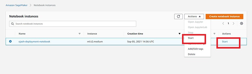 Creating Notebook Instance in Amazon SageMaker