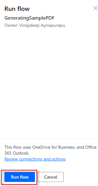 Creating PDF using Power Automate