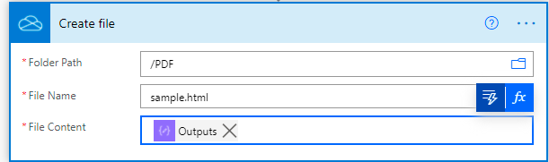 Creating PDF using Power Automate