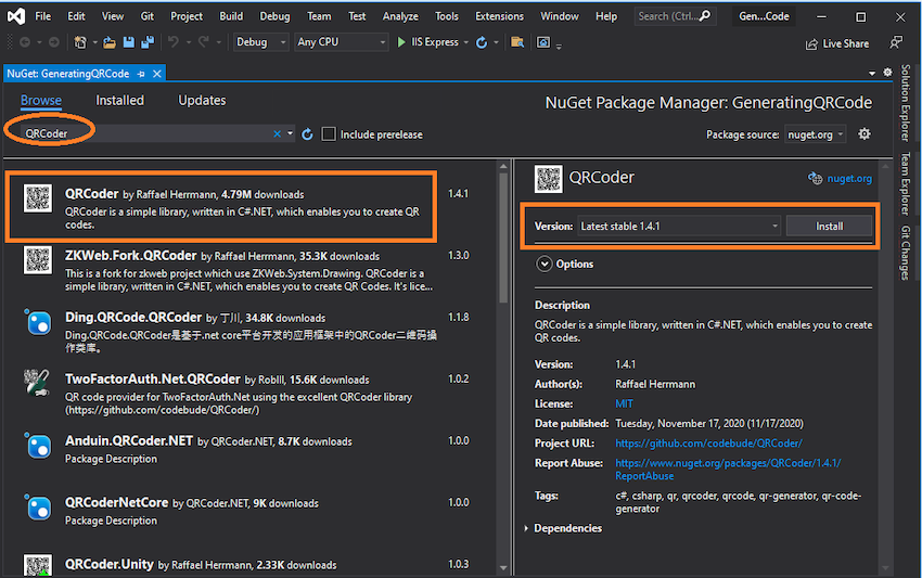 QR Code In ASP.NET Core