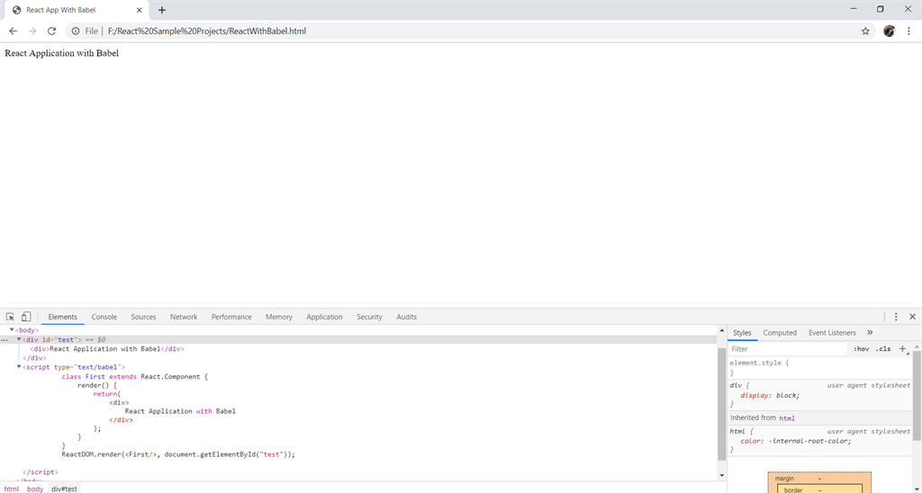 Creating React Component Without Babel