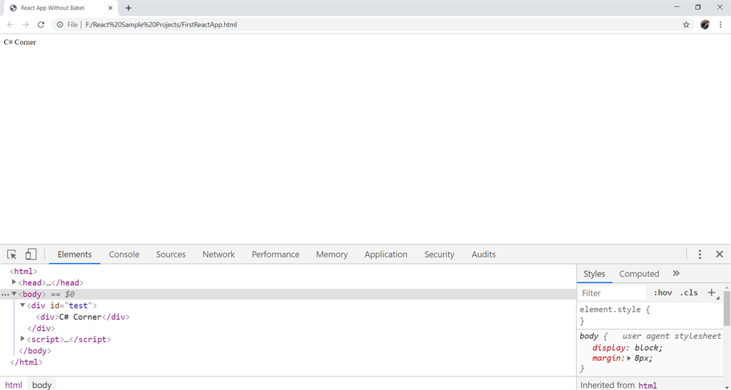 Creating React Component Without Babel