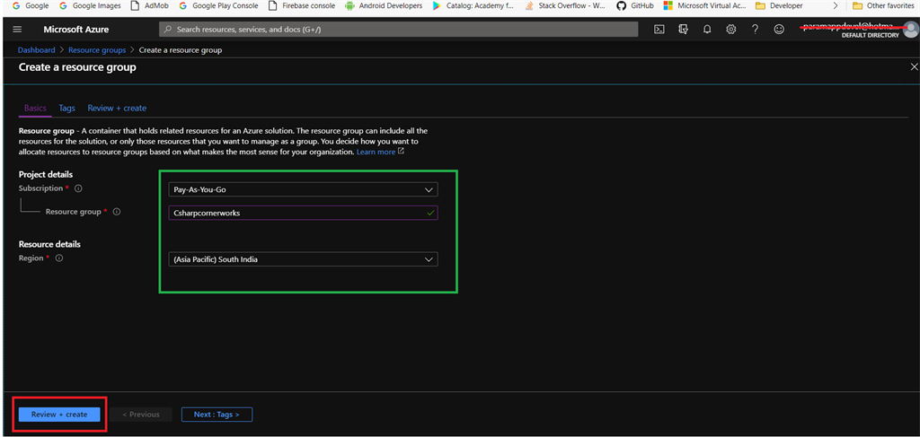 Creating Resource Group In Azure Cloud