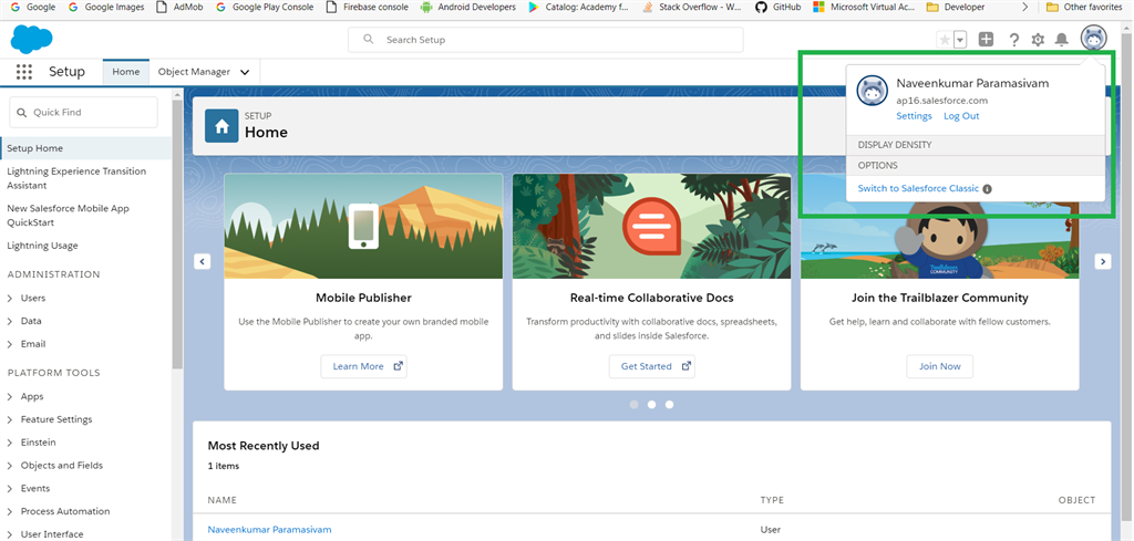 Creating Salesforce Developer Edition Account And Connect With Trailhead Org