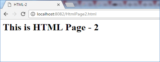 Index html page
