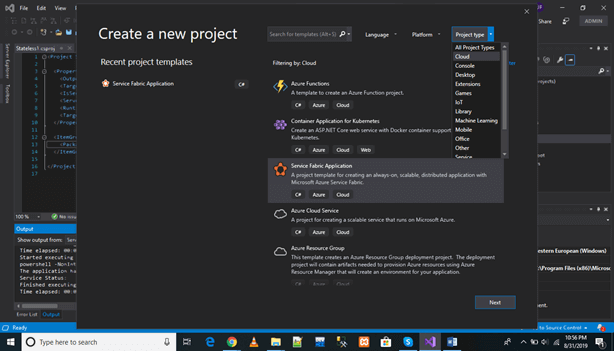 Creating Services With Azure Service Fabric