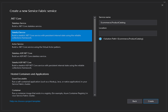 Creating Services With Azure Service Fabric