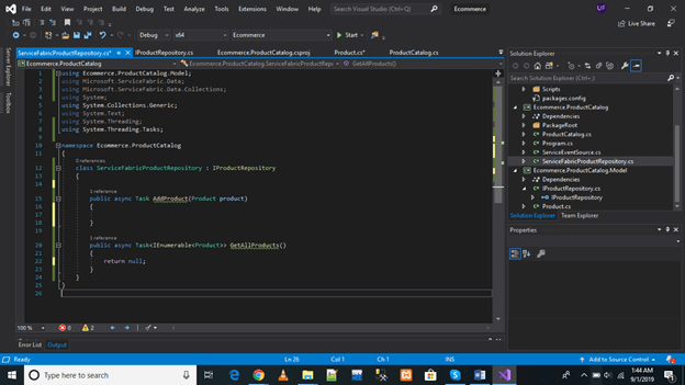 Creating Services With Azure Service Fabric