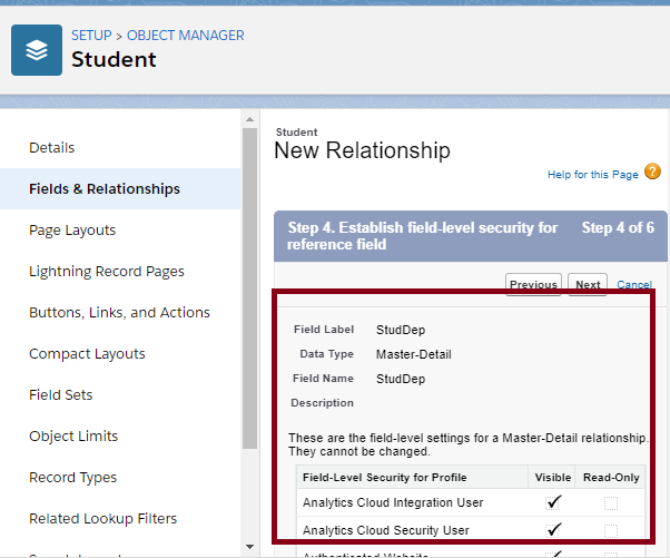 Creating The Master Detail Relationship In SalesForce