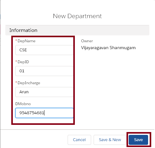 Creating The Master Detail Relationship In SalesForce