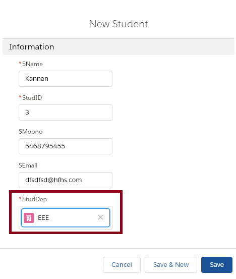 Creating The Master Detail Relationship In SalesForce