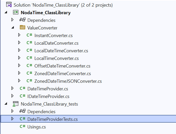 NodaTime ClassLibrary