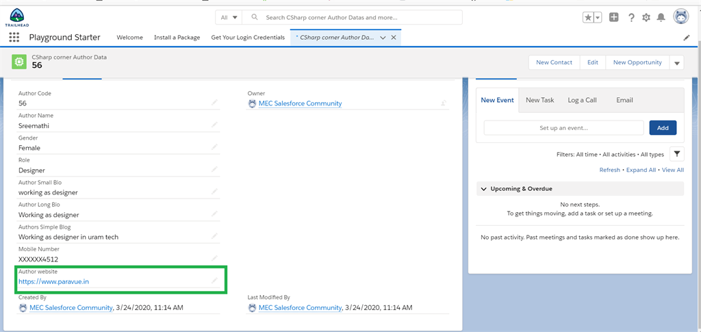 Creating URL Field Data Types In Salesforce Object