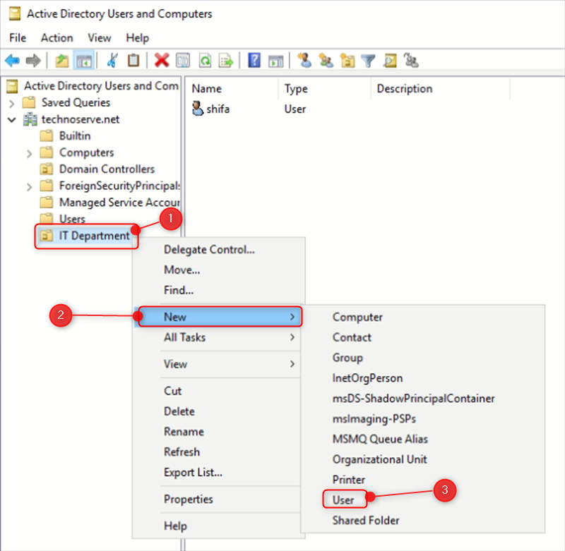 Active directory Users and Computers