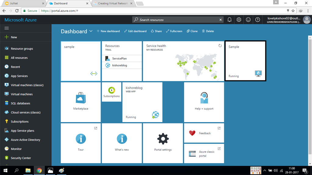 Creating Virtual Machine In Azure Portal In A Virtual Network