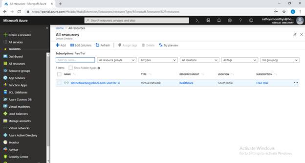Creating Virtual Network And Virtual Machine On Azure