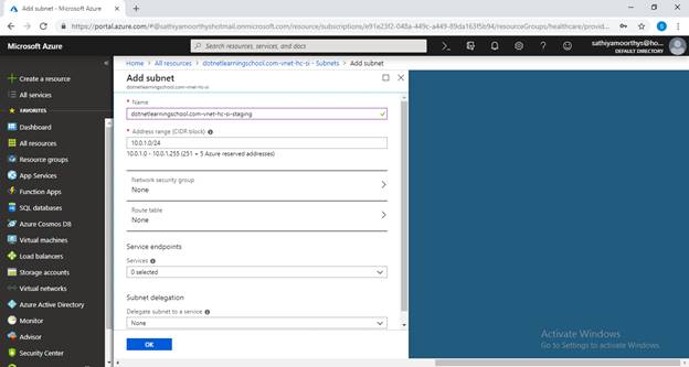 Creating Virtual Network And Virtual Machine On Azure