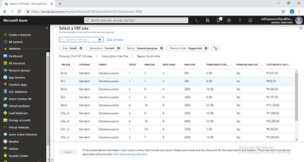 Creating Virtual Network And Virtual Machine On Azure