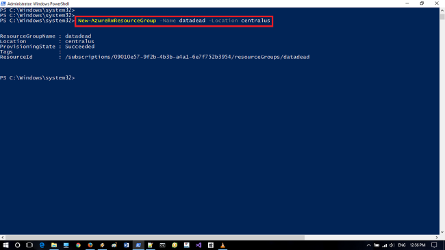Creating VNet Using PowerShell Cmdlets