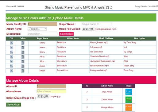 Upload and Manage Songs