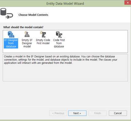 EF Designer from database