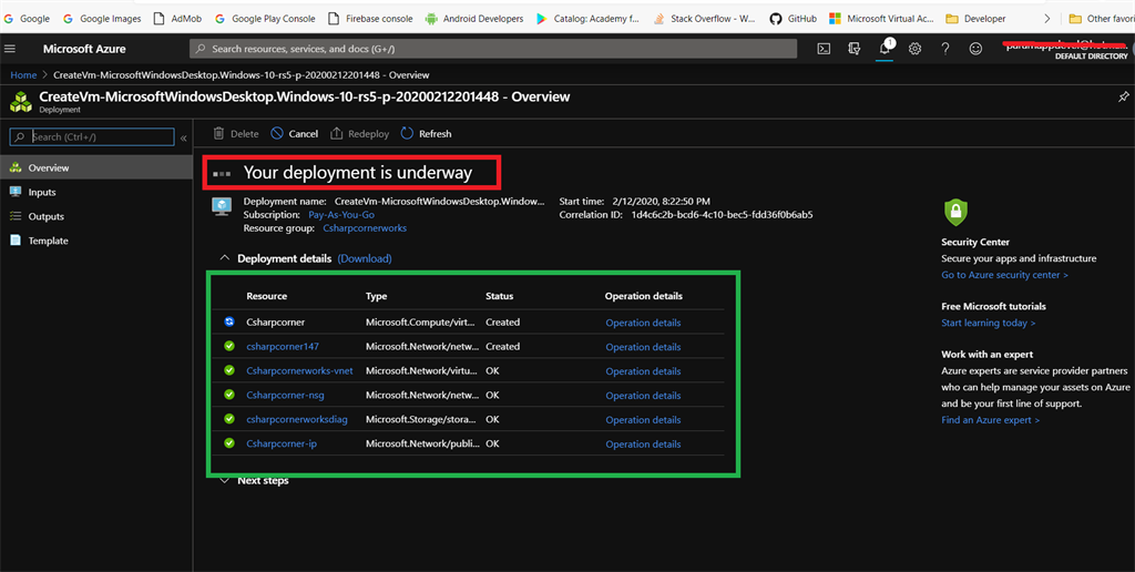 Creating Windows Virtual Machine In Azure Cloud