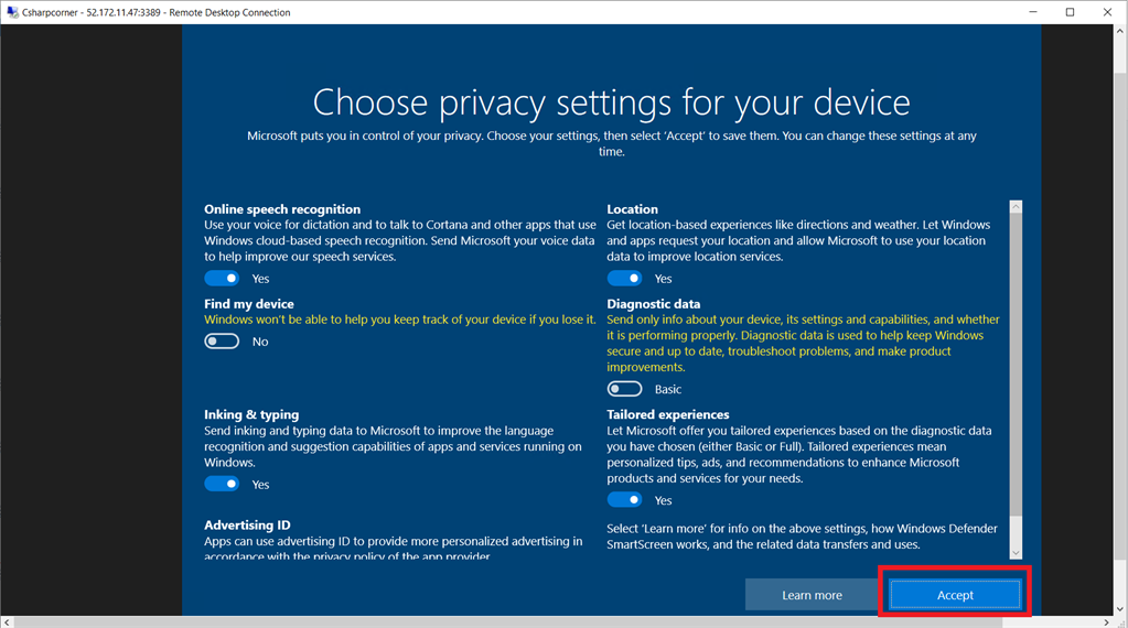 Creating Windows Virtual Machine In Azure Cloud