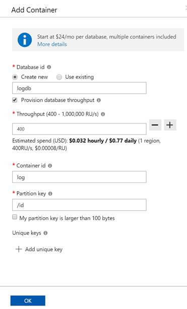 Creating Your First Cosmos DB Database