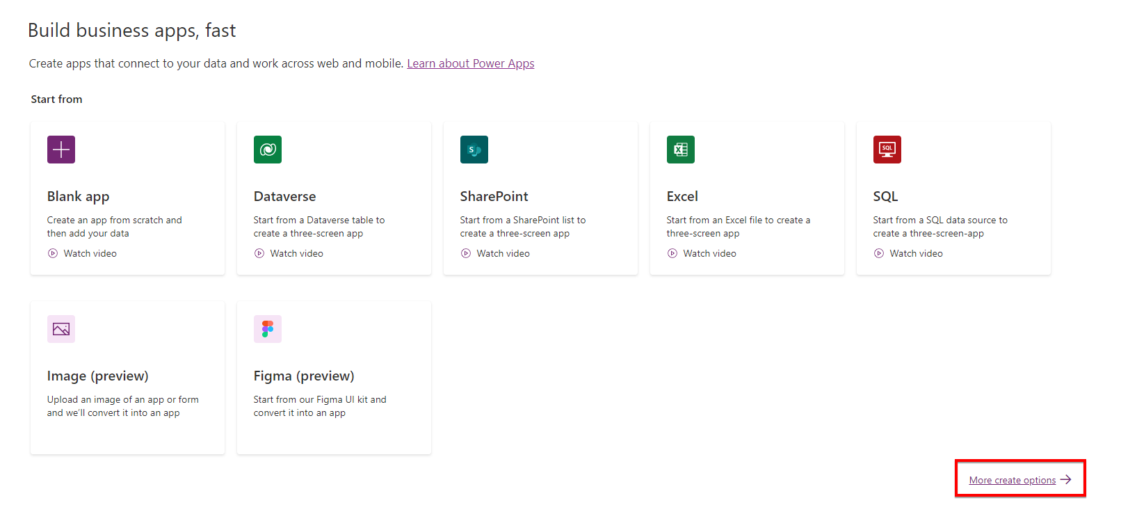 Creating your first PowerApps application