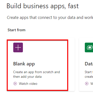 Creating your first PowerApps application