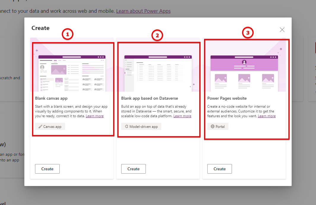 Creating your first PowerApps application