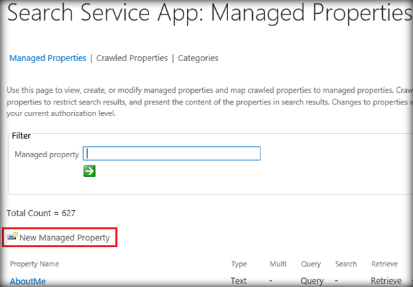 New Managed Property