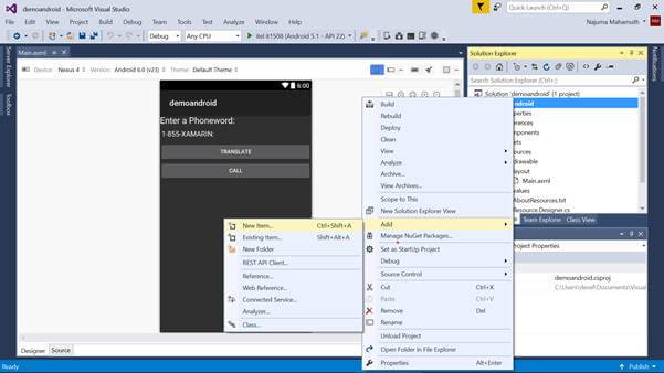 Cross Platform - Developing A Simple Android App Using Visual Studio ...
