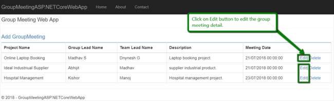 CRUD Operation In ASP.NET Core 2.0 Using Dapper ORM