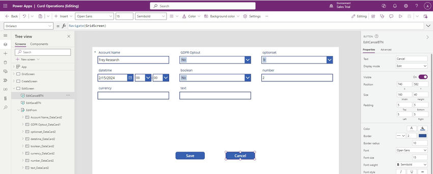Navigate(GridScreen) 