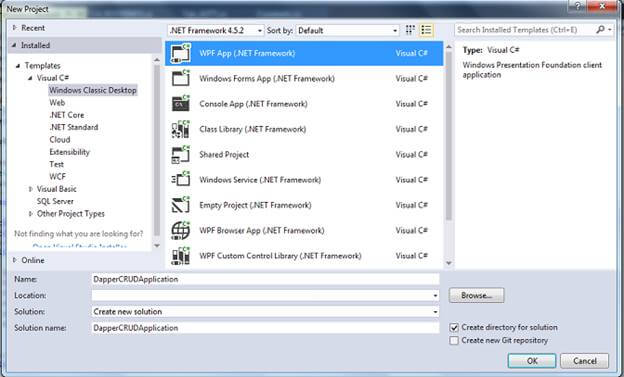 CRUD Operation Using Dapper In C#